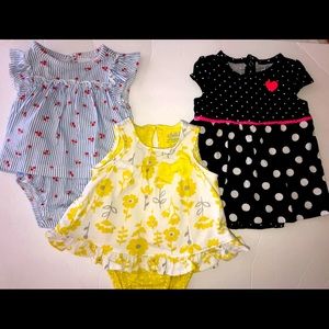 Baby Girls SZ: 0-3M Onesie Outfit Bundle